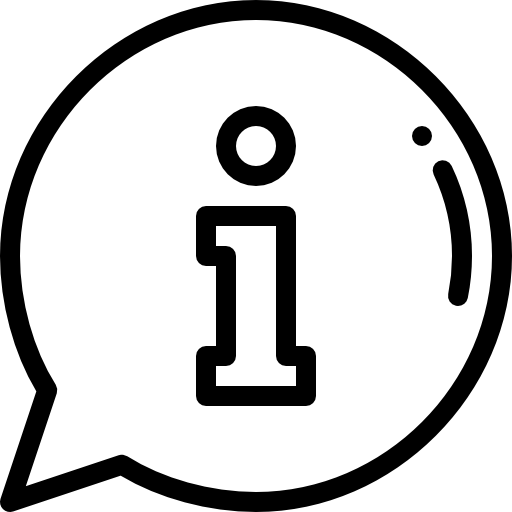 Icône d’informations représentant un symbole d’aide et de renseignements