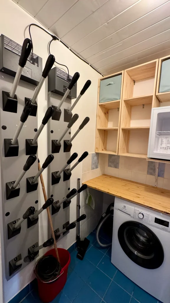 séche chaussure dans l'appartement toviere à tignes